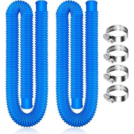 Tuyau de Piscine,Tuyau pour Balai de Piscine,Tuyau Aspirateur Piscine,Tuyau pour Filtre de Piscine,Tuyau pour Piscine Hors Sol,Tuyau de Remplacement,Tuyau pompe piscine (Blau) (1/5)