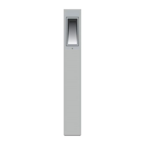 Borne Extérieure LED Grise 11W 3000K 1565lm Alu pressé h: 800mm IP65 Miniblinker SIMES S.6090W.14
