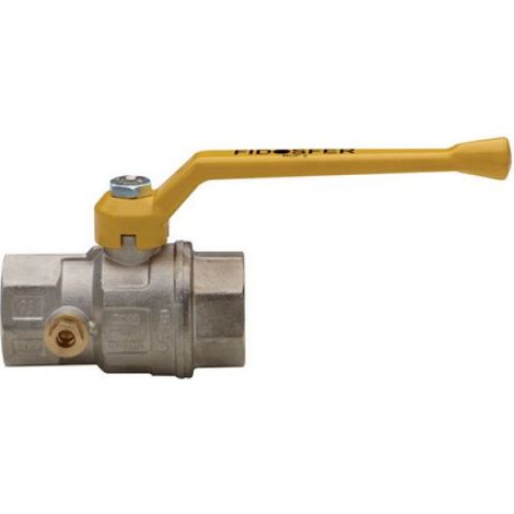 VALVOLA A SFERA PER GAS A PASSAGGIO TOTALE DIRITTA C/PRESA PRESSIONE 1&quot1/4 DN 32