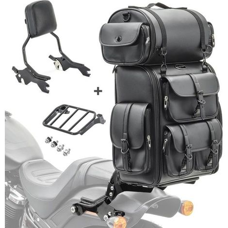 Sissy Bar + LX Tasche für Chopper / Custombikes / 114 18-25 R1 Gepäckträger bk