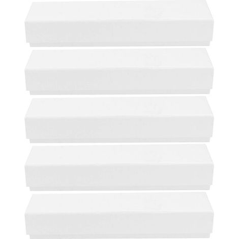 5er-Set Federmäppchen für Schüler, Pappschachtel zur Aufbewahrung von Stiften, ideales Geschenk für Schüler – 16,5 x 4,5 cm – Weiß (1/3)