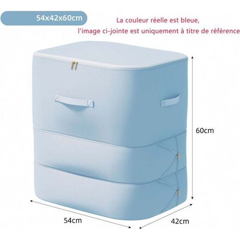 Platzsparender, selbstkomprimierender Aufbewahrungsbeutel, Kompressionsbeutel für Bettwäsche und Kleidung, 544260 cm, blau (1/5)