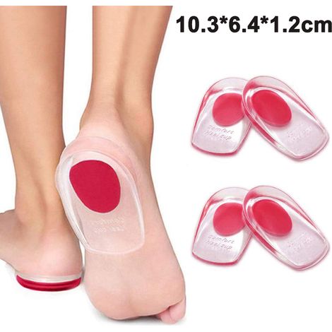 Semelles en gel pour talonnettes en silicone pour soulager la douleur liée aux éperons osseux et protéger vos pieds endoloris ou meurtris. Traitement optimal des pieds douloureux ou contusionnés. (1/5)