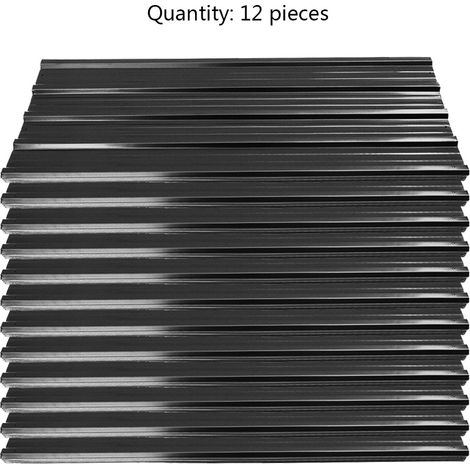 12pcs Corrugated Roof Sheets Profiled Galvanized Steel Sheet Carport Roof (1/4)
