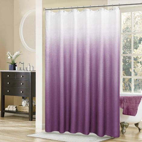 Duschvorhang 180 x 180 cm Farbverlauf Lila Duschvorhang aus wasserdichtem bedrucktem Polyester (1/5)