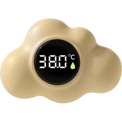Wasserthermometer Badewannentemperatursensor LED-Anzeige wasserdichtes Badewannenthermometer mit schwebendem Wolkendesign Dusch und Poolzubehör (1/5)