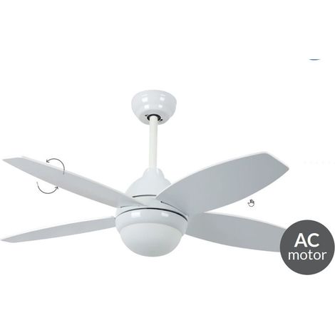 Muna Deckenventilator mit einstellbarem CCT-Licht und Steuerung Ø106 4 Flügel Weiß