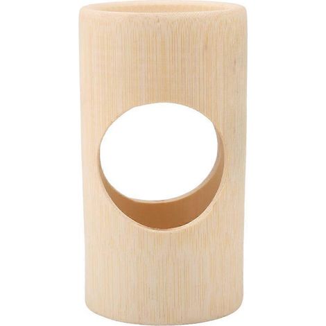 Jouet tubulaire en bambou pour petit hamster, jouet amusant pour animaux de compagnie, jouet pour cage (grande taille) (1/4)