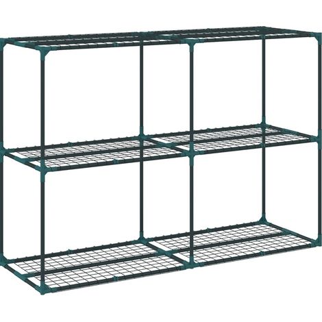Pflanzenregal 3 Ebenen aus dunkelgrünem Stahl, 100 cm, MODENUIT (1/3)