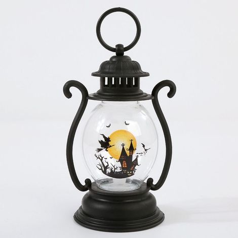 Lanternes décoratives d'Halloween : lanternes citrouilles, bougies LED, bougies scintillantes sans flamme, décorations de jardin d'Halloween (1/5)