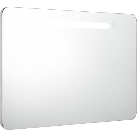 Maison Exclusive - Armoire de salle de bain à miroir LED 80x9,5x55 cm (1/5)