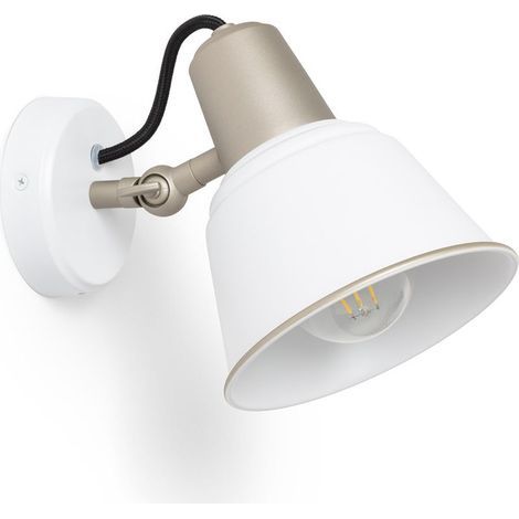 Bad-Wandlampe aus Metall, Modell Birzay, Farbe Weiß (1/5)
