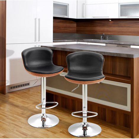 sedia girevole regolabile con schienale coppia nero OKMYHOME (1/4)