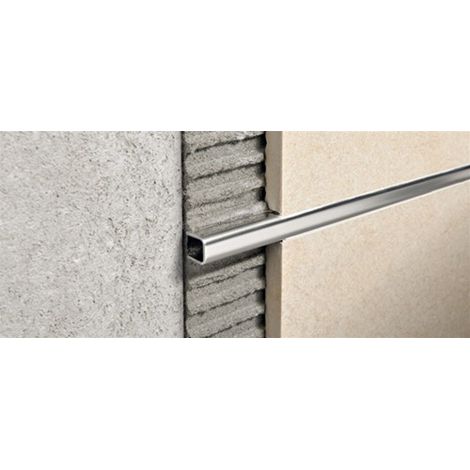 Profilo prolistel h 10 mm sp 10 mm acciaio inox 304 lucido  barra da 2,7 ml