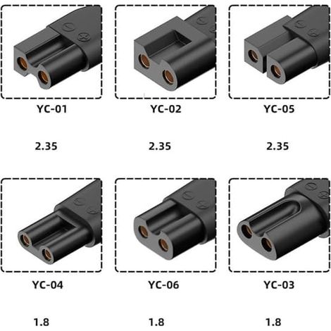 Lot de 6 adaptateurs secteur USB-C pour tondeuse à cheveux, tondeuse à barbe et rasoir électrique (db) (1/2)