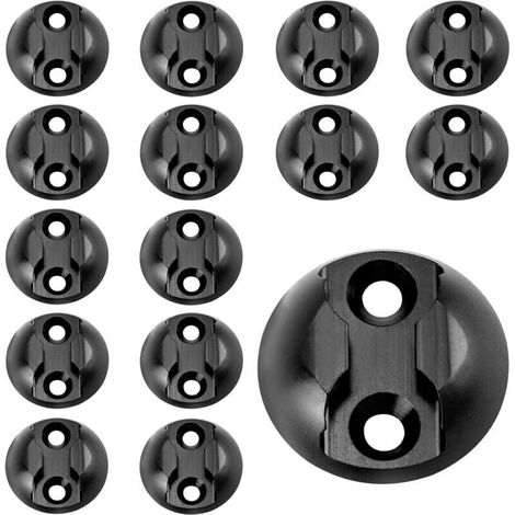 Placas de amarre redondas para raíles de aviación – juego de 15 piezas en acero inoxidable, compatibles con aviones, autocaravanas y furgonetas.