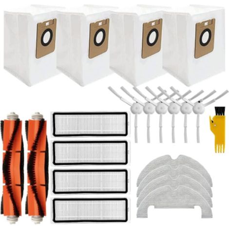Kit di accessori da 21 pezzi per robot aspirapolvere Bot D10 Plus RLS3D, comprendente spazzola laterale principale, filtro HEPA, sacchetto per la polvere e panno per la pulizia. (1/4)