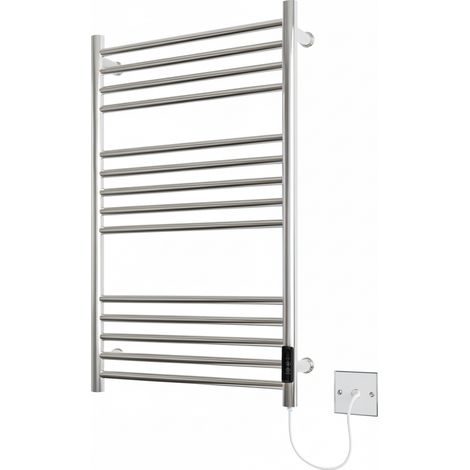 Belfast Dry Electric Black Stainless Steel Towel Rail 720mm High 500mm Wide Energy Efficient