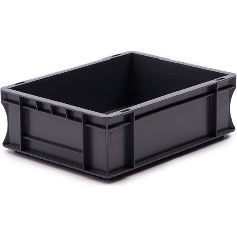 Caja plástica Eurobox gris 30 x 40 x 12 cm