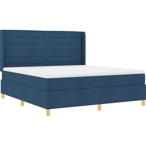 Maison Exclusive - Letto a molle con strisce LED Blu 180 x 200 cm Tessuto (1/5)