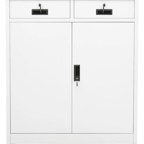 Maison Exclusive - Armadio per Ufficio Bianco 90x40x102 cm in Acciaio