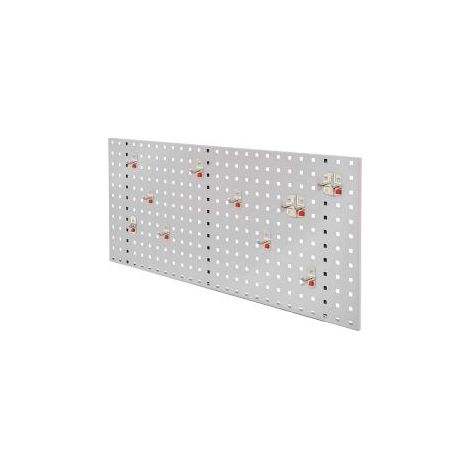 Kappes ®RasterPlan by ABAX Einsteigerset 1 1x Lochplatte 1000x450mm 1x Werkzeughaltersortiment 10-teilig Lichtgrau RAL 7035