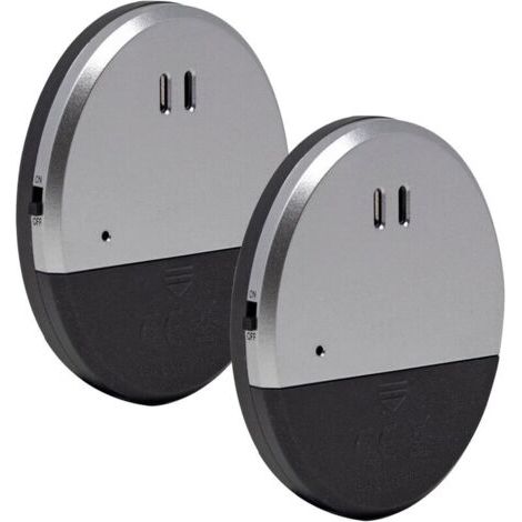 Pair 2pcs Alarme de Porte et Fenêtre 130 DB avec Capteur de Vibration Détecteurs d'Alarme Sirène d'Alarme Anti effraction Système de Sécurité Domestique Aucun Câblage Nécessaire Noir argenté (1/5)