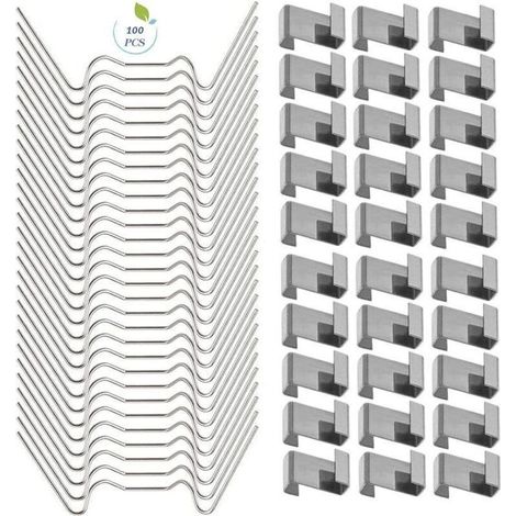 100 Pièces Clips Pour Vitre De Serre En Acier Inoxydable 304 Et 301 Accessoires De Fixation Pour Serres Jardin (1/4)