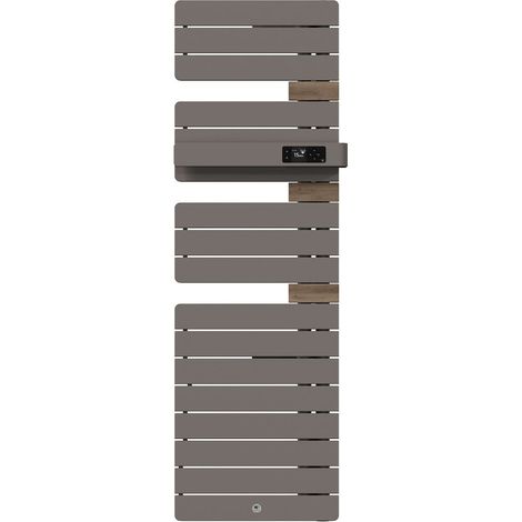 Scaldasalviette elettrico Allure 4 Classique Colonna a destra stretto 600W Grigio roccia/Rovere - THERMOR - 483405 (1/4)