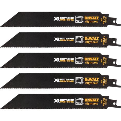 Lames de scie droites Dewalt DT99552-QZ 203 mm BIM, 5 pièces pour métaux