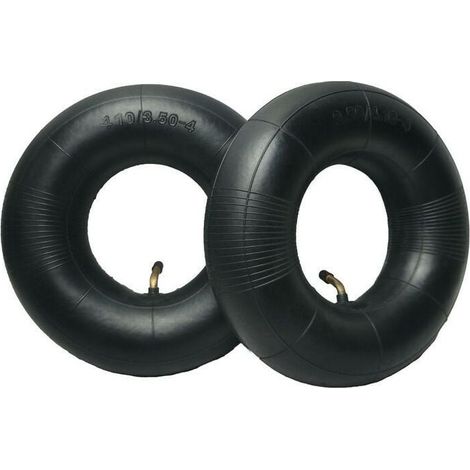 2 pièces pneus tubulaires série 4.10/3.50-4 pouces pour diable, chariot, charrette à bras, chariot de jardin, tondeuse à gazon, tube de remplacement 4.10-4 (1/4)