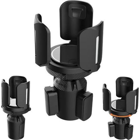 Porte-gobelet de voiture - Porte-gobelet réglable - Porte-boisson - Porte-canette et porte-bouteille - Base extensible - Diamètre max. 14 cm - Support universel pour voiture - Porte-café - Porte-canet (1/5)