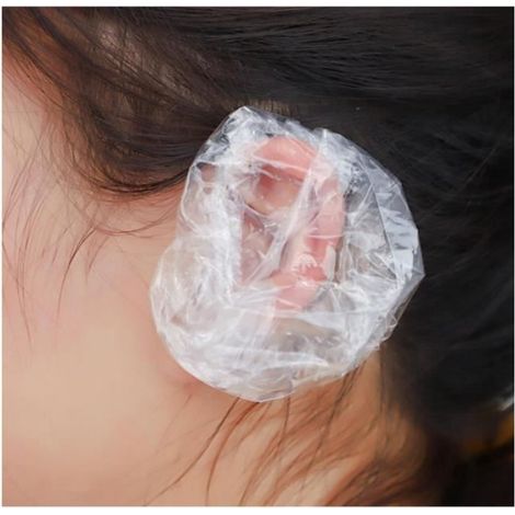 300 Pièces Protecteurs d'oreille Jetables Clair Plastique étanche Protection Cache-Oreilles pour Teinture Capillaire Douche Baignad (1/4)
