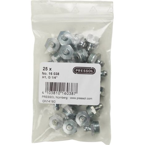 Pressol Graisseur à tête sphérique H1-droit, G 1/4''-VZ 25 pc(s)