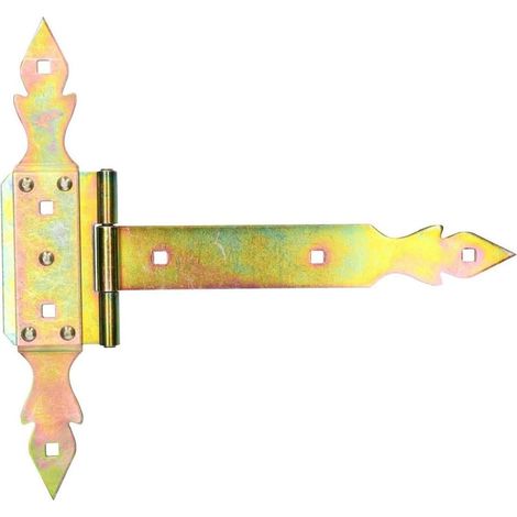 KOTARBAU Charnière en Croix 300 mm Charnière pour Portes et Portails Galvanisée Dorée Quincaillerie de Construction Décorative (1/5)