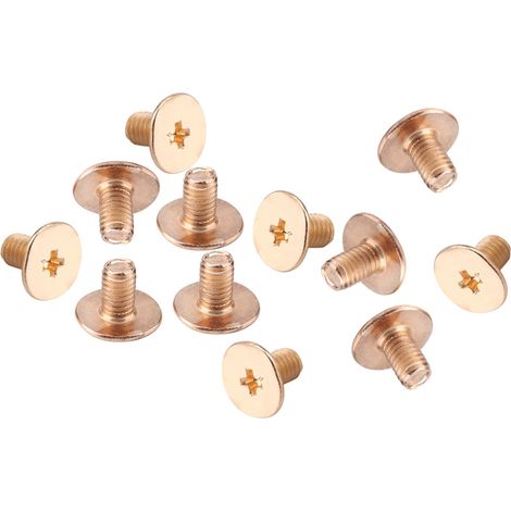 10 rivets en laiton à tête ronde et à visser, accessoire pour la maroquinerie (1/5)