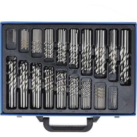Bgs Technic – Coffret de forets hélicoïdaux HSS 1 à 10 mm – 10 forets pour acier, bronze, laiton – Affûtage en croix pour coupe précise – Norme DIN 338