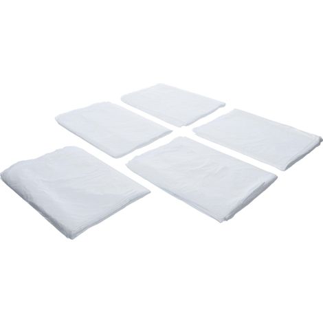 Juego de láminas de cubrimiento HDPE transparentes 4 x 5 m 20 m² 5 piezas (1/4)