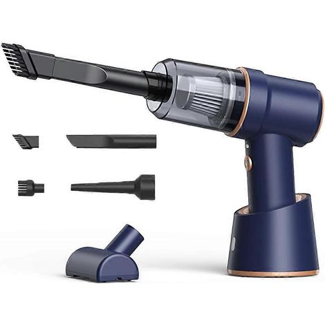 Aspirateur 2 en 1 pour voiture et maison, 80 000 Pa, rechargeable sans fil, avec dépoussiéreur compressé et souffleur portatif haute puissance. (1/5)