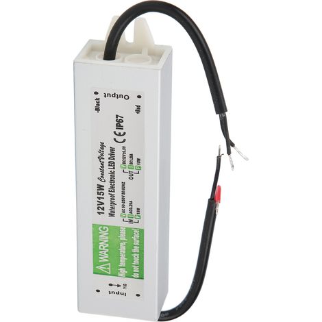 Alimentation étanche 15W pour bande LED, transformateur 12V DC, entrée large 90-250V AC (1/5)