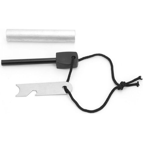 Grattoir portable 2 en 1 en acier inoxydable, tige de silex, barre de magnésium 18 x 100 mm (1/5)