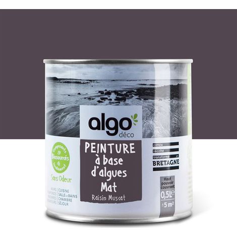 Peinture écologique Algo - Mat - Violet Raisin Muscat - 0.5L (1/5)