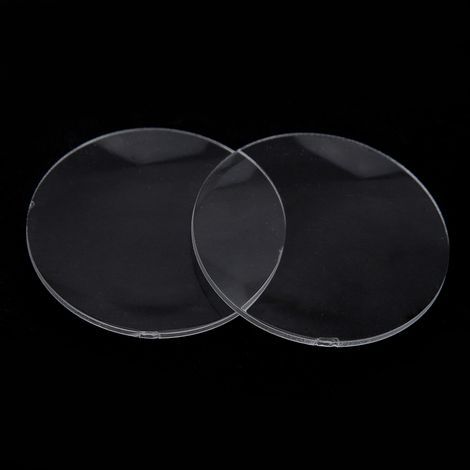 Lot de 2 lentilles de loupe en acrylique de 50 mm de diamètre, pour la lecture.