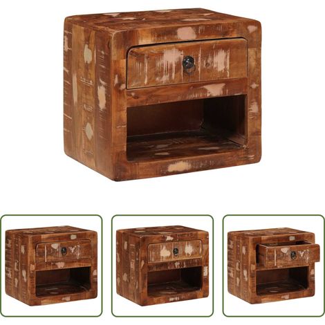 Nachtschrank - Wandregal Nachtschrank mit Regal Mehrfarbig 40 x 30 x 36 cm (1/5)