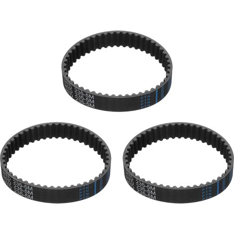 3pcs HTD-5M Rubber Timing Belt, 47 Tooth Closed Loop Synchronous Drive Belts for 3D Printer Pulleys, 235x15x3.6mm (Length x Width x Height) (1/5)