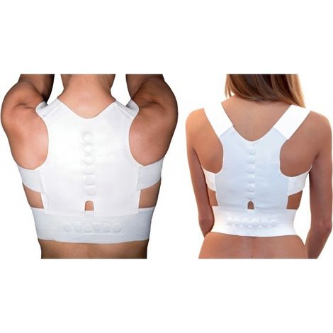 Faja soporte de apoyo 12 imanes para corrección postura unisex espalda hombros  Talla: XL (1/5)