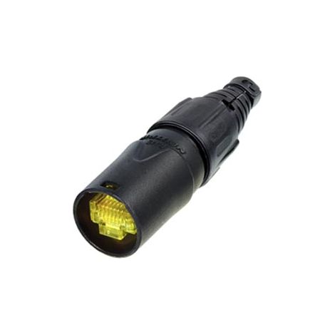 Neutrik - ethercon - color negro - cuerpo del conector aéreo para cable con lengüeta de retención y cubierta de protección
