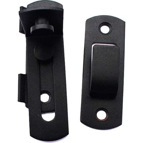 royaluxe - Loquet de porte de grange coulissante pour verrouiller la serrure de porte coulissante à angle droit à 90 degrés. (1/5)