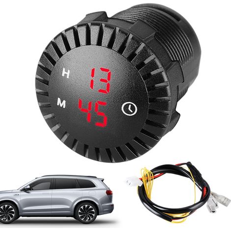 Horloge pour Moto  Gestion du Temps 12V 24V,Horloge Numérique à Monter sur Moto,pour Hommes Femmes Propriétaires Trajets Urbains Route Ville Aventure (1/5)