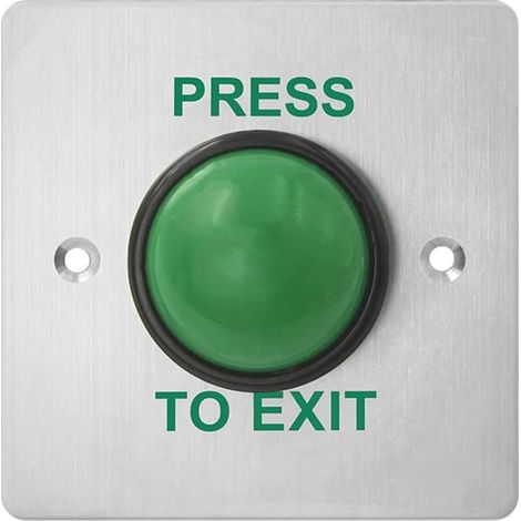 Interrupteur de Porte Tactile, Bouton Vert étanche, 86 x 86 mm, pour Usage intérieur et extérieur (1/5)